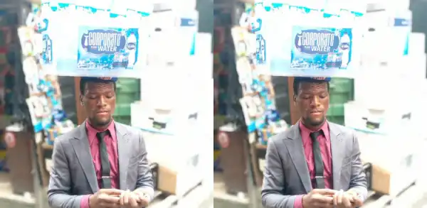 EFCC in trouble on Twitter after they celebrated a man who dressed in corporate attire to sell water